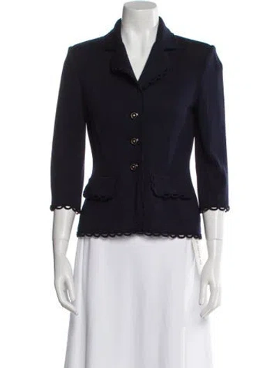 Pre-owned St John Blazer In Blue