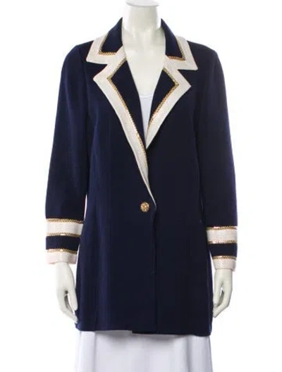 Pre-owned St John Blazer In Blue