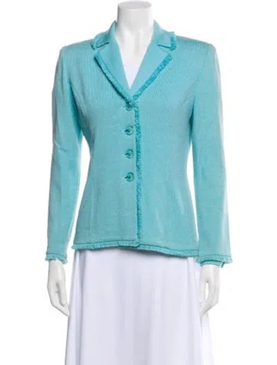Pre-owned St John Blazer In Blue