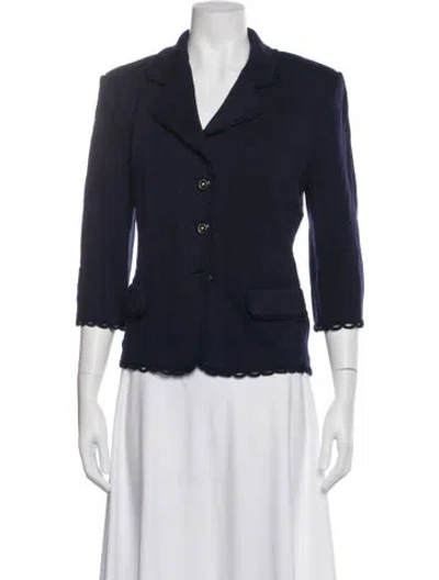 Pre-owned St John Blazer In Blue