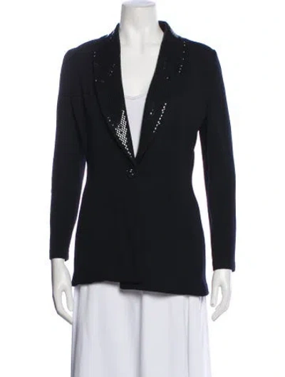 Pre-owned St John Blazer In Blue