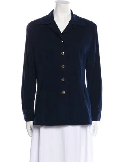 Pre-owned St John Blazer In Blue