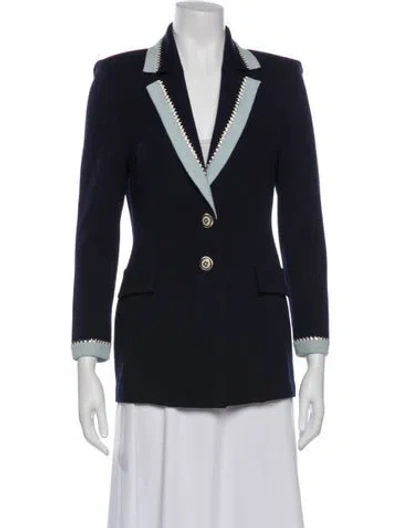Pre-owned St John Blazer In Blue