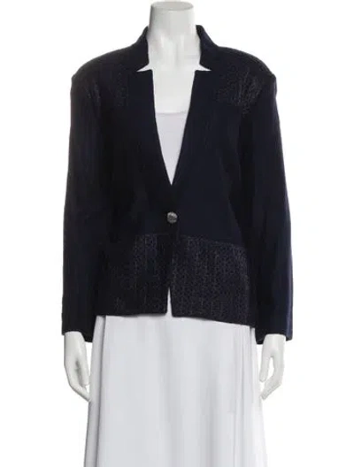 Pre-owned St John Blazer In Blue