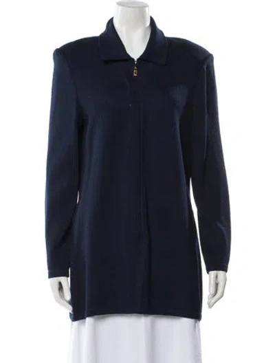 Pre-owned St John Blazer In Blue