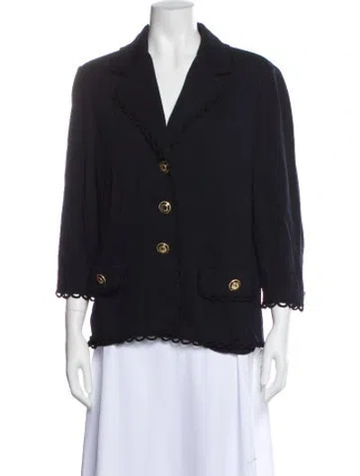 Pre-owned St John Blazer In Blue