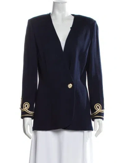 Pre-owned St John Blazer In Blue