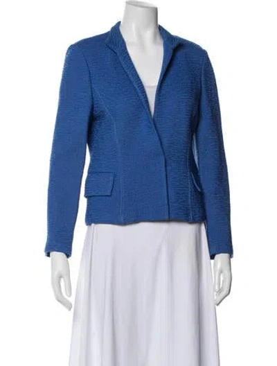 Pre-owned St John Blazer In Blue