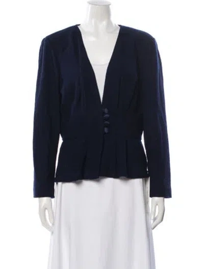 Pre-owned St John Blazer In Blue