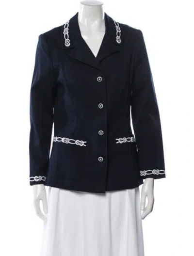 Pre-owned St John Blazer In Blue