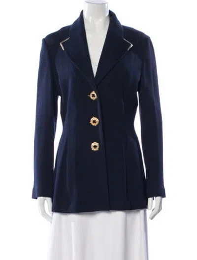 Pre-owned St John Blazer In Blue