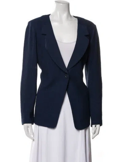 Pre-owned St John Blazer In Blue