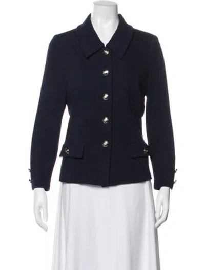 Pre-owned St John Blazer In Blue