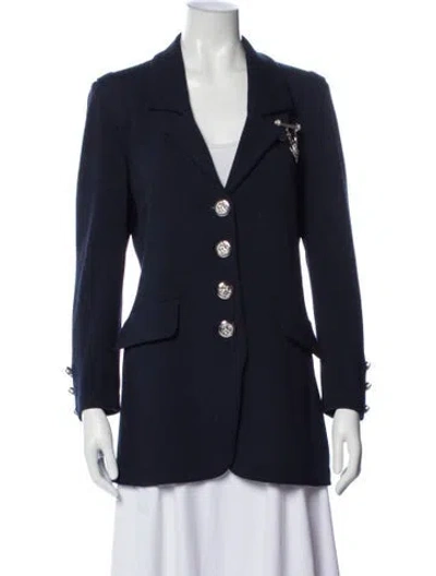 Pre-owned St John Blazer In Blue