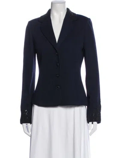 Pre-owned St John Blazer In Blue