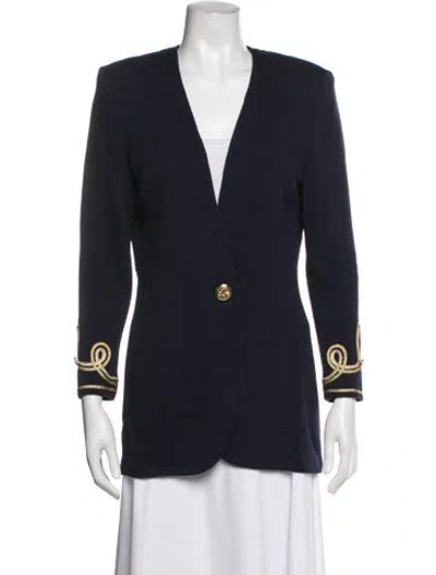 Pre-owned St John Blazer In Blue