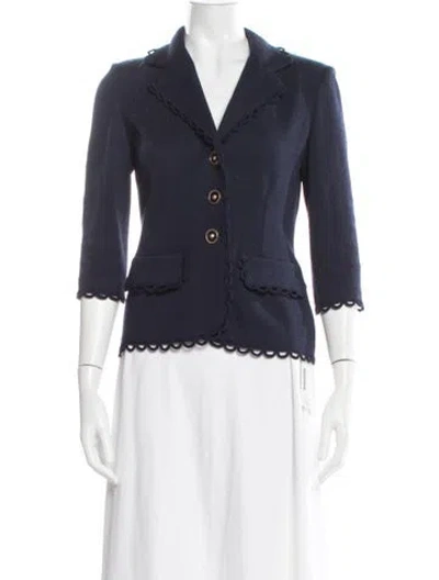 Pre-owned St John Blazer In Blue