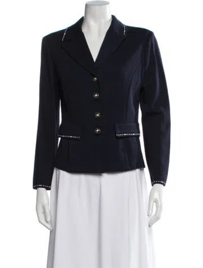 Pre-owned St John Blazer In Blue