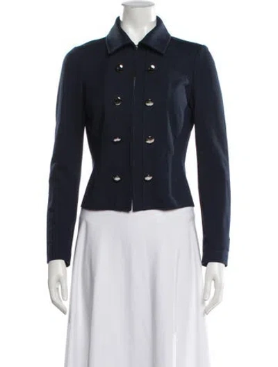 Pre-owned St John Blazer In Blue