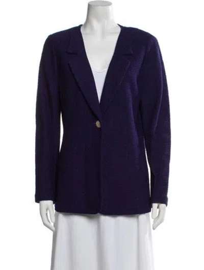 Pre-owned St John Blazer In Blue