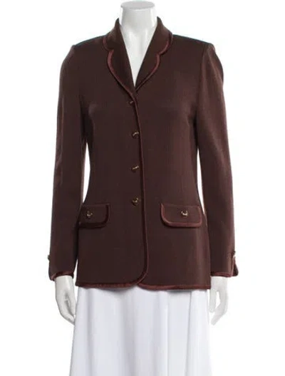 Pre-owned St John Blazer In Brown