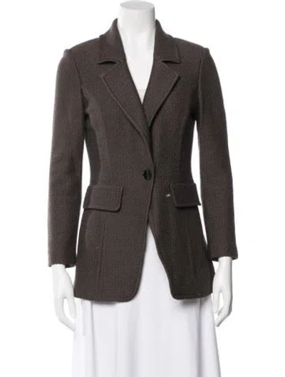 Pre-owned St John Blazer In Brown