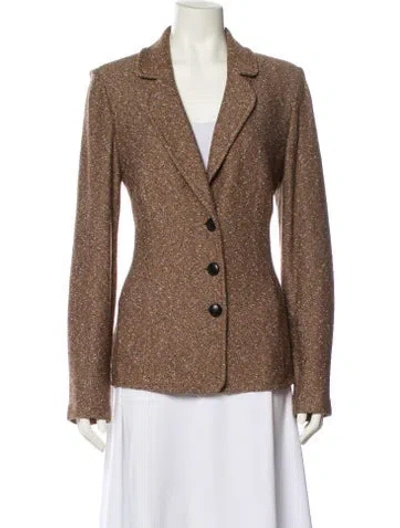 Pre-owned St John Blazer In Brown