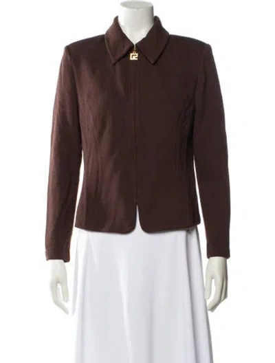Pre-owned St John Blazer In Brown