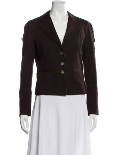 Pre-owned St John Blazer In Brown