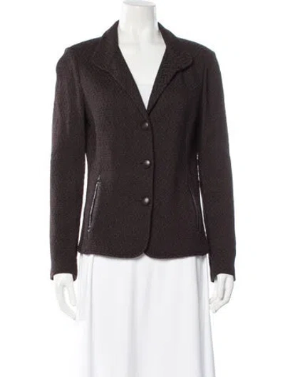 Pre-owned St John Blazer In Brown