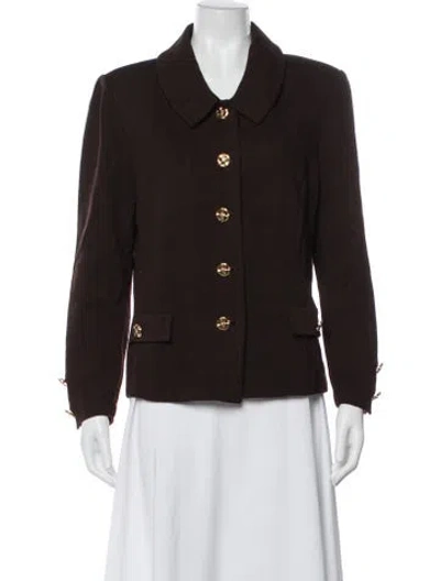 Pre-owned St John Blazer In Brown