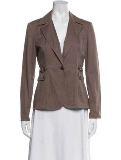 Pre-owned St John Blazer In Brown