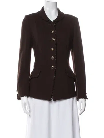 Pre-owned St John Blazer In Brown