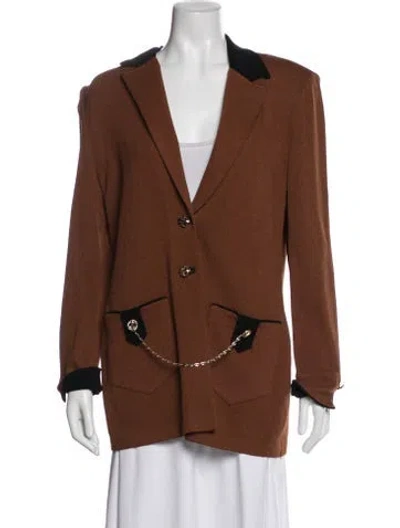 Pre-owned St John Blazer In Brown