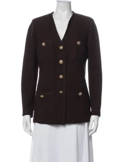 Pre-owned St John Blazer In Brown