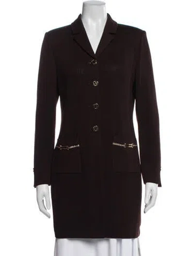 Pre-owned St John Blazer In Brown