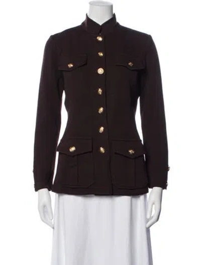 Pre-owned St John Blazer In Brown