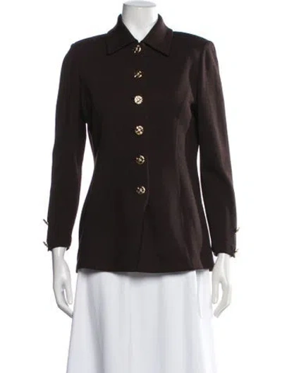 Pre-owned St John Blazer In Brown