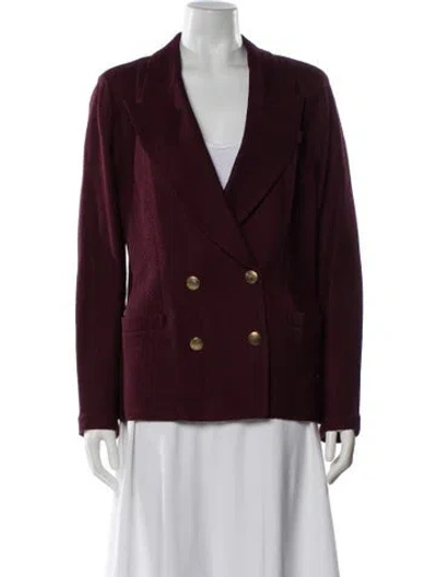 Pre-owned St John Blazer In Burgundy