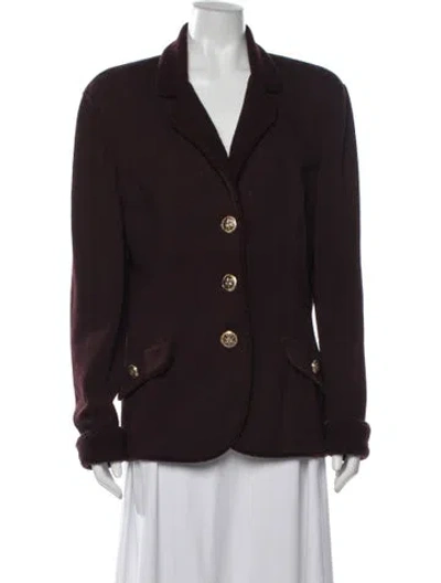 Pre-owned St John Blazer In Burgundy