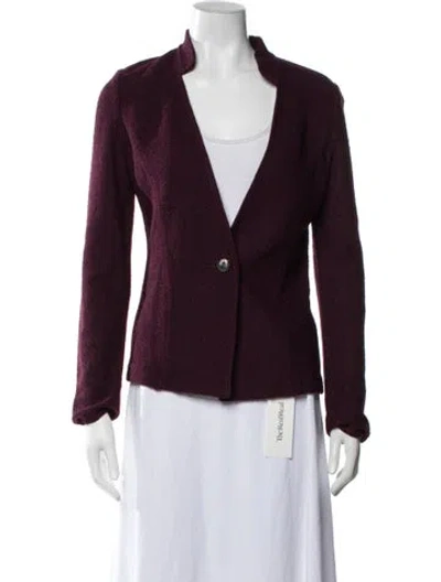 Pre-owned St John Blazer In Burgundy