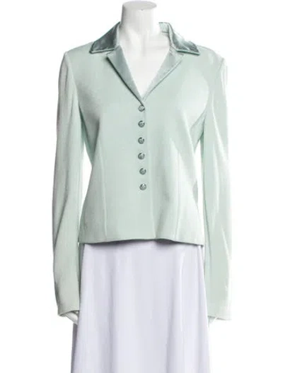 Pre-owned St John Blazer In Green