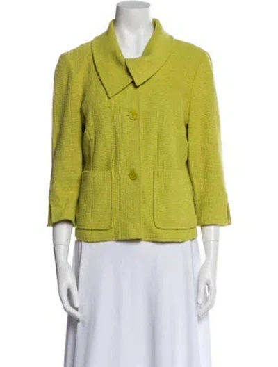 Pre-owned St John Blazer In Green