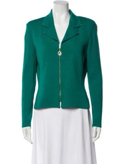Pre-owned St John Blazer In Green