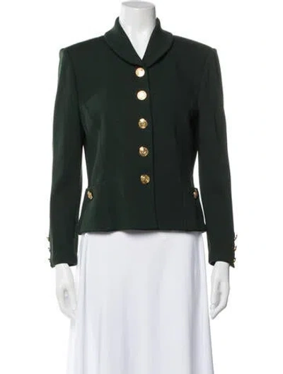 Pre-owned St John Blazer In Green