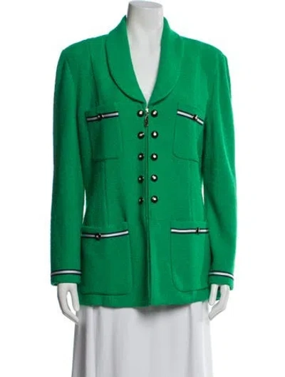 Pre-owned St John Blazer In Green
