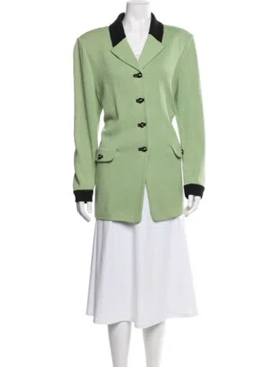 Pre-owned St John Blazer In Green