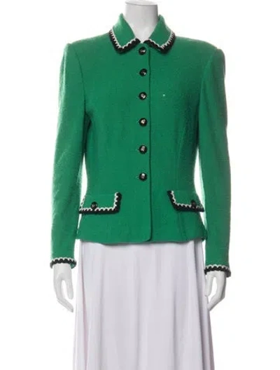 Pre-owned St John Blazer In Green