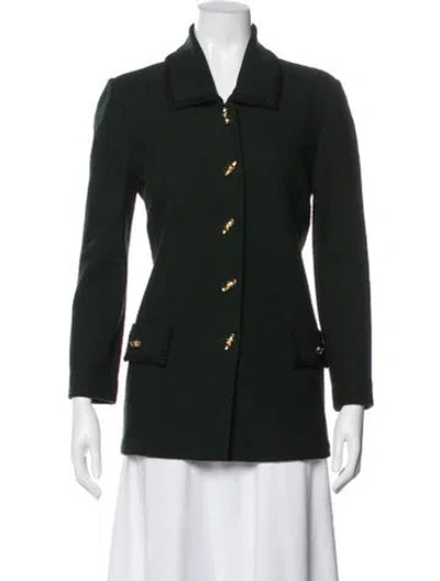 Pre-owned St John Blazer In Green
