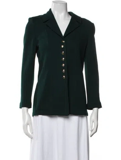 Pre-owned St John Blazer In Green